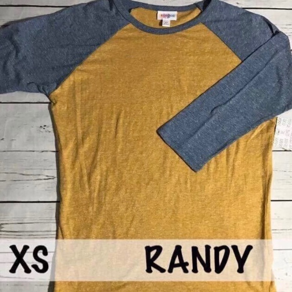 LuLaRoe XS Randy yellow and blue